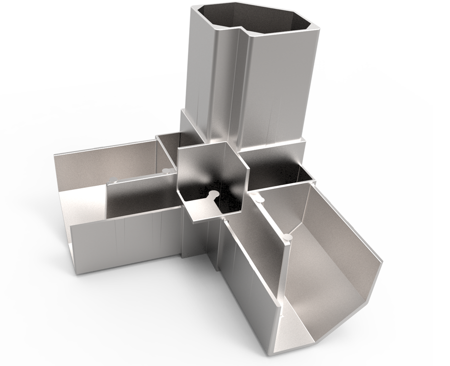 کرنر آلومینیومی 7 سانت پخ دار